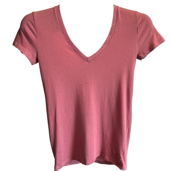 Victoria's Secret Pink Solid Color V-Neck T-Shirt, Extra Small - Picture 1 of 5